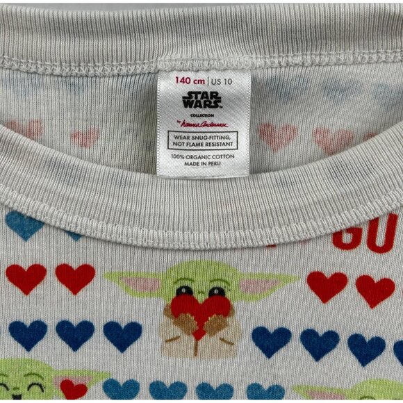 Hanna Andersson x Star Wars Grogu Love Print‎ Long Sleeve Tee Kids Size 10 - Picture 4 of 4